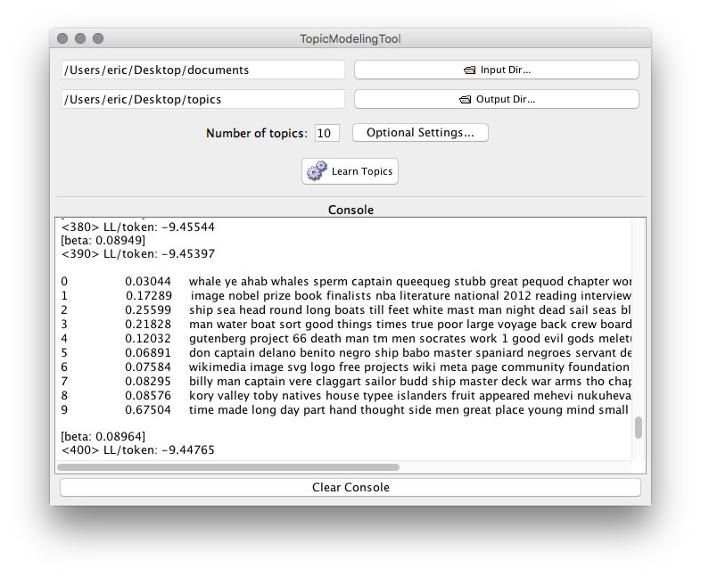 topic model tool
